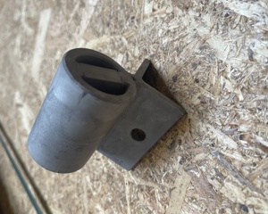 Bracket for frame manure scraper galv